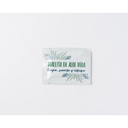 Toallitas de aloe vera en sobres individuales