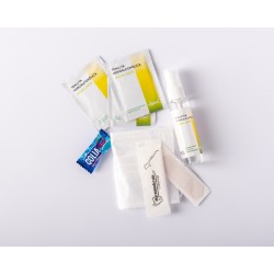Kit anti Covid para bodas con spray hidroalcohólico de limón y mascarilla blanca