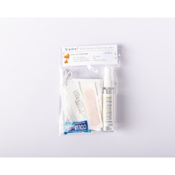 Kit anti Covid para bodas con spray hidroalcohólico de limón y mascarilla blanca