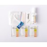 Kit regalo para bodas con spray hidroalcohólico de melón y mascarilla blanca