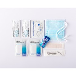 Kit económico de protección Covid-19 para bodas con gel hidroalcohólico y mascarilla quirúrgica