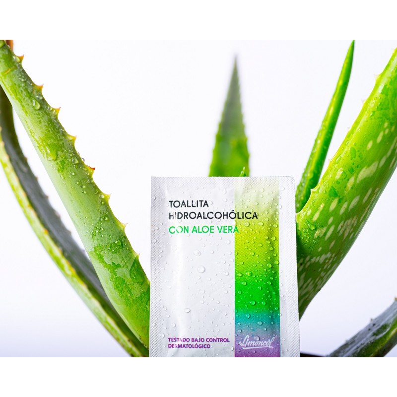 Toallitas hidroalcohólicas con aloe vera Toallitas hidroalcohólicas con aloe vera
