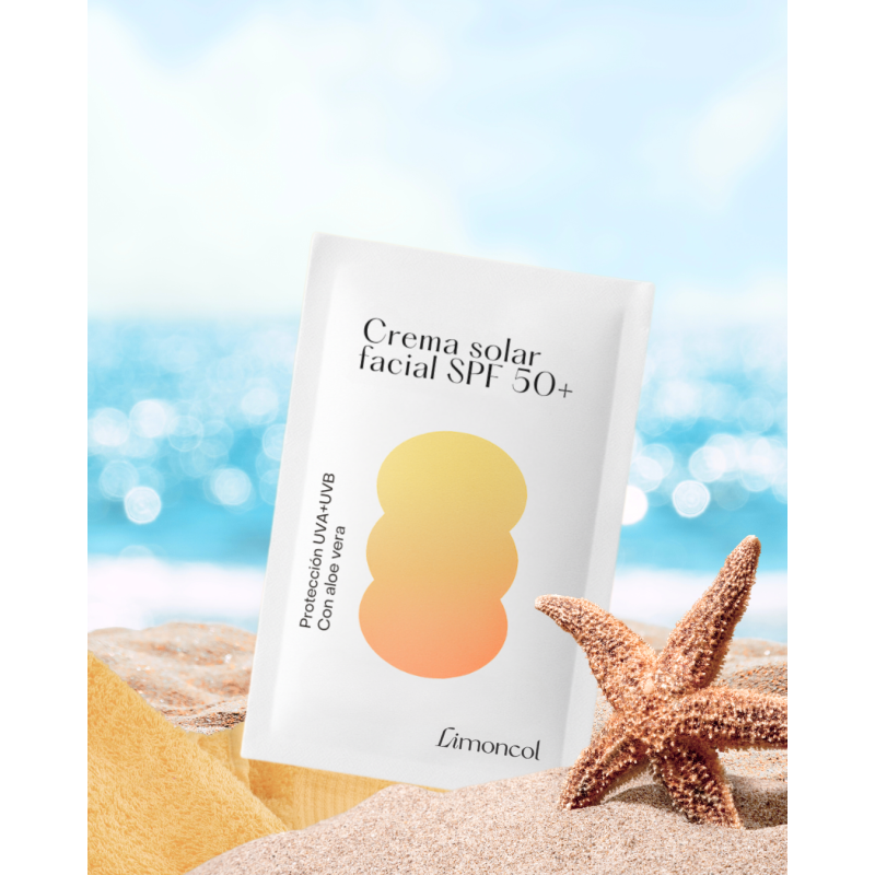 Sobres monodosis de Crema Solar Facial SPF 50+