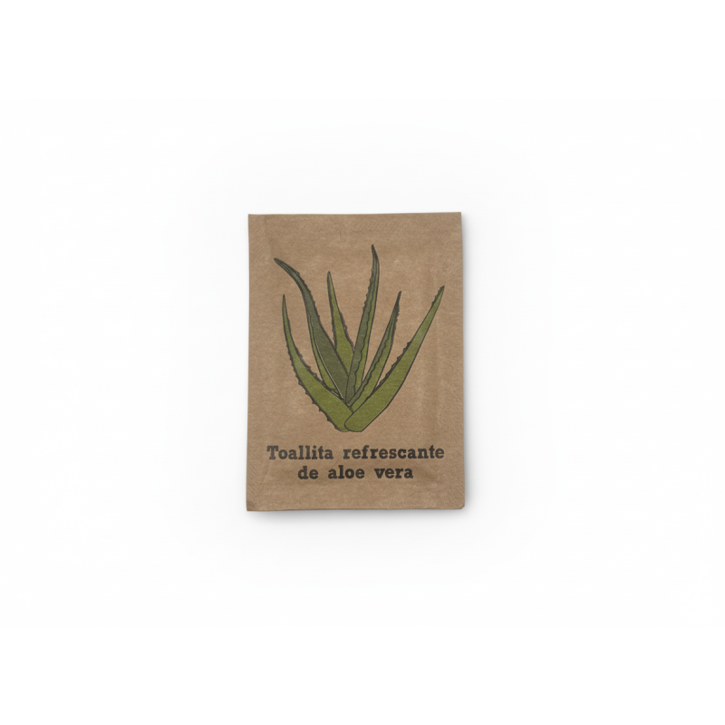100 Toallitas de aloe vera con papel kraft