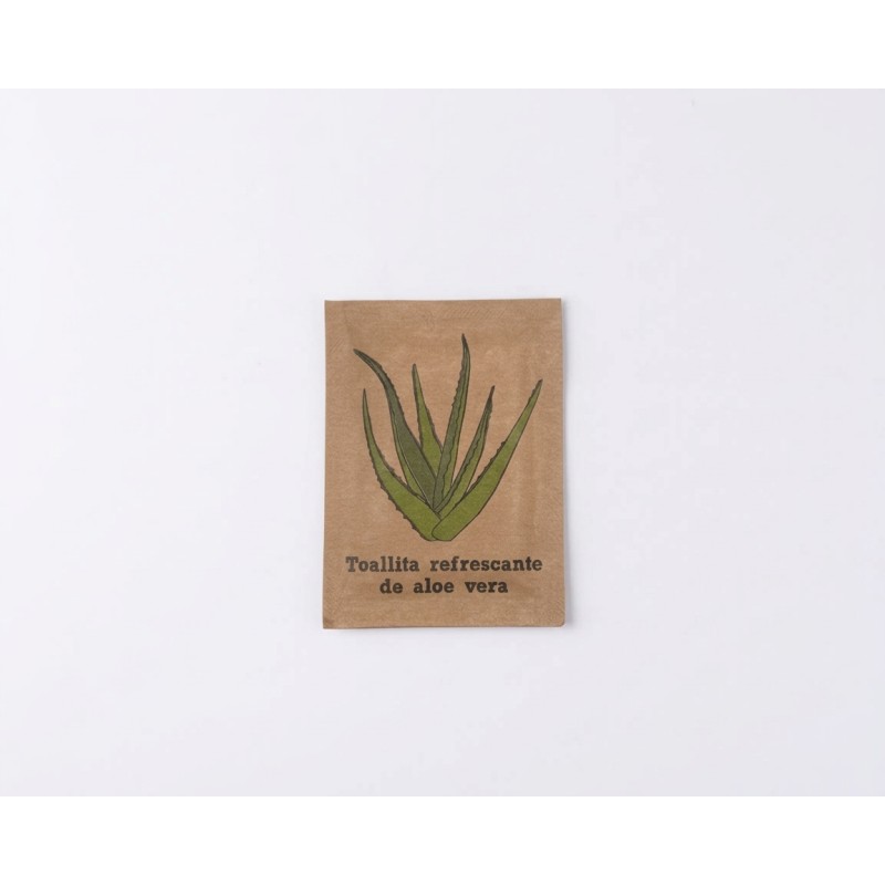 100 Toallitas de aloe vera con papel kraft